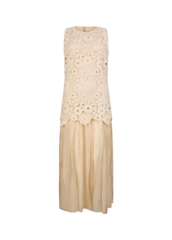 26SS 리우조 롱 원피스 CA6362 J8100 P9649 PANNA