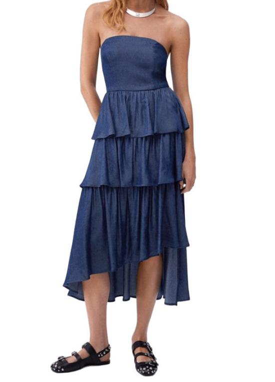 26SS 리우조 롱 원피스 UA6275 D4894 77000 DENIM SCURO - LIU JO