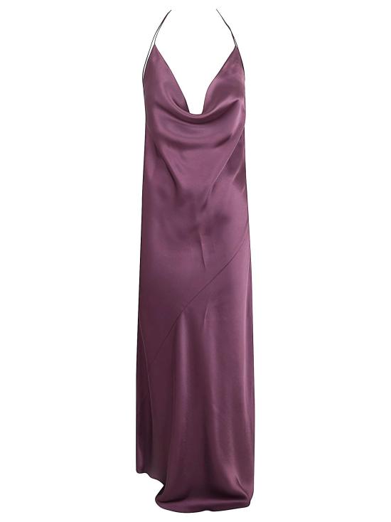 26SS 핑코 롱 원피스 106587 A1Y5 R57 BORDEAUX PINK PURPLE