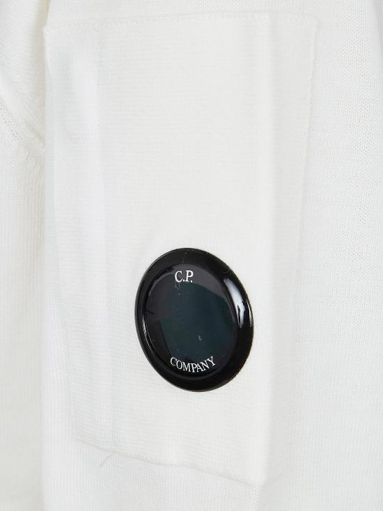 26SS 씨피 컴퍼니 코튼 씨 아일랜드 크루넥 렌즈 니트 20CMKN183A 110560A 103 GAUZE WHITE - C.P. COMPANY