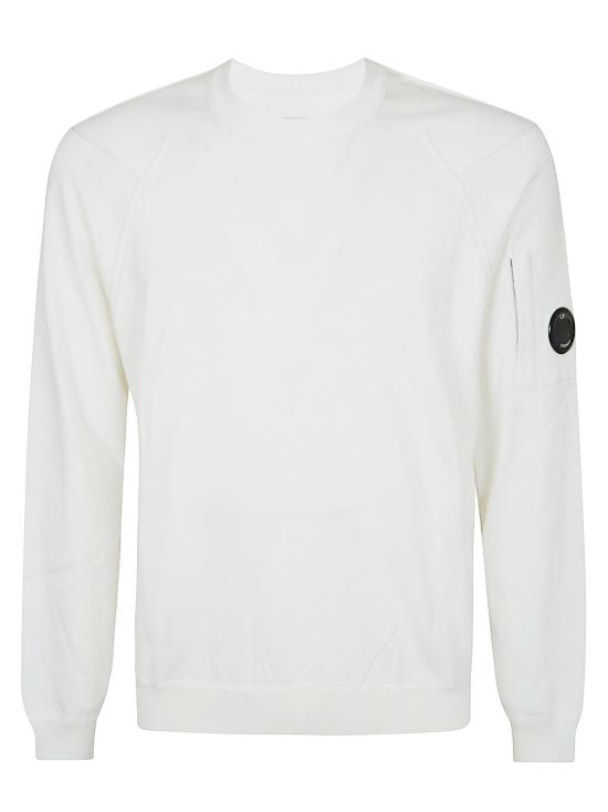 26SS 씨피 컴퍼니 코튼 씨 아일랜드 크루넥 렌즈 니트 20CMKN183A 110560A 103 GAUZE WHITE - C.P. COMPANY