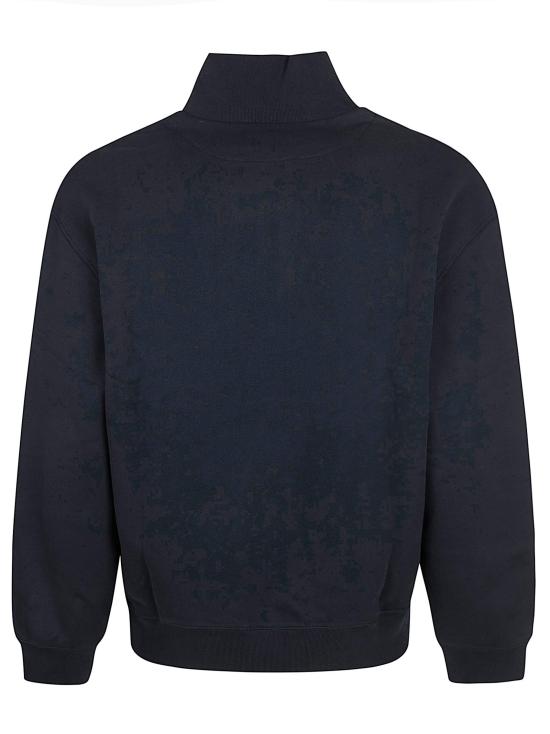 26SS 메종키츠네 더블 폭스 헤드 하프 집 컴포트 스웨트셔츠 OM211CFKM0341 P190 ANTHRACITE GREY - MAISON KITSUNE