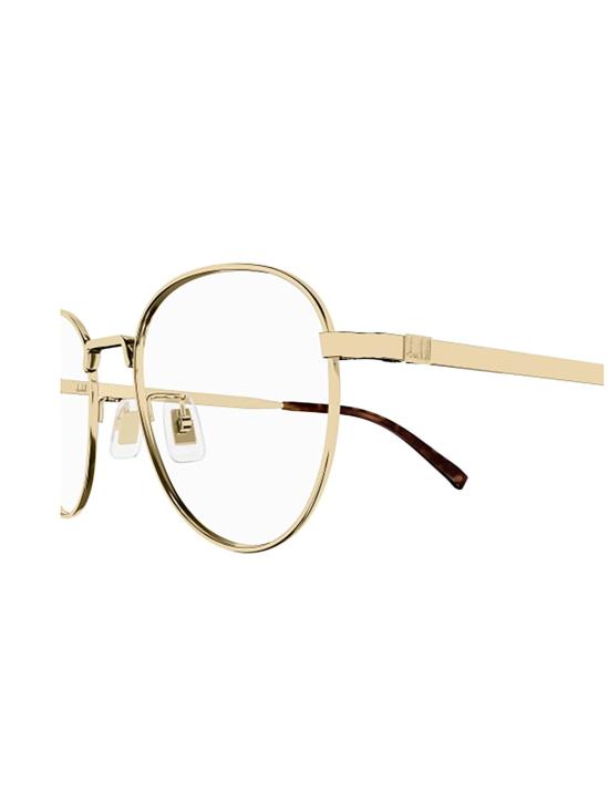 26SS 던힐 안경 DU0085O 002 GOLD GOLD TRANSPARENT METALLIC - DUNHILL