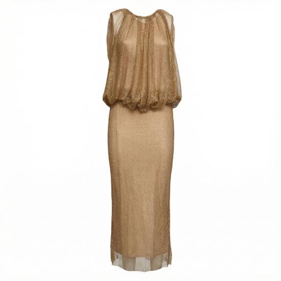 26SS 스포트막스 롱 원피스 2612621071600 003 CAMMELLO