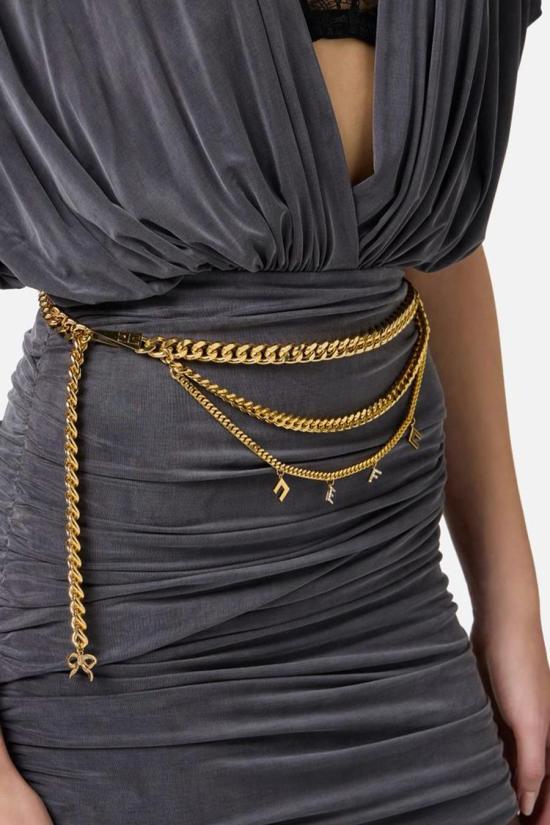 25SS 엘리자베타프랜치 숏 원피스 AB76551E2DC3 GREY - ELISABETTA FRANCHI