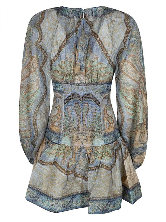 26SS 짐머만 미디 원피스 5515DRS262 TPBL TAPESTRY BLUE MULTI MULTICOLOUR - ZIMMERMANN