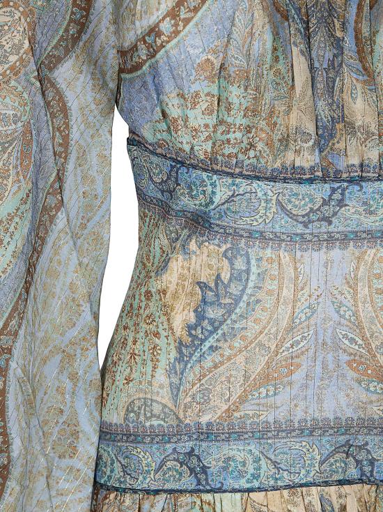 26SS 짐머만 미디 원피스 5515DRS262 TPBL TAPESTRY BLUE MULTI MULTICOLOUR - ZIMMERMANN