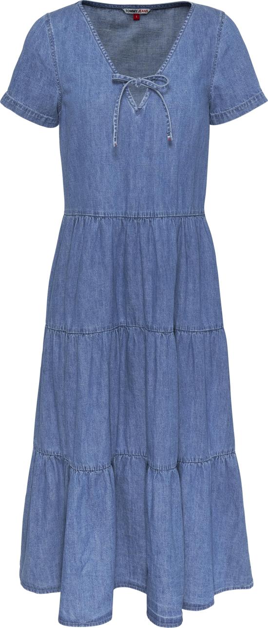  토미진 미디 원피스 DW0DW15674 1A5 DENIM BLUE