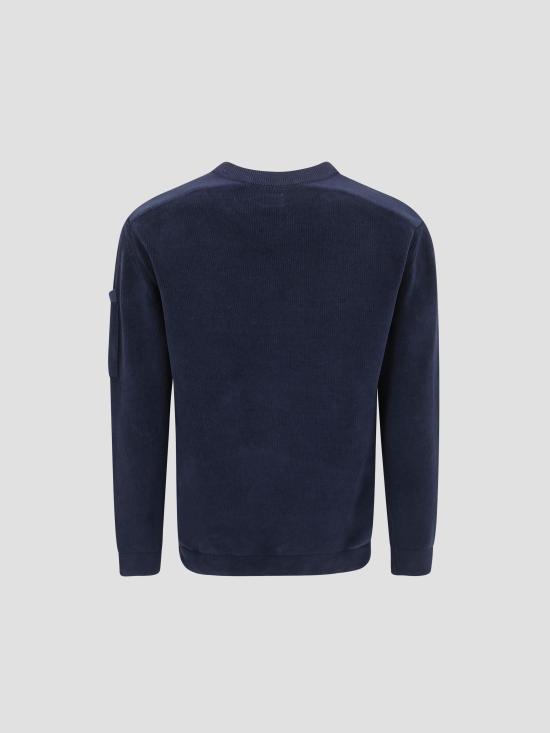 26SS 씨피 컴퍼니 코튼 셔닐 렌즈 스웨터 20CMKN091A005687G 889 BLUE - C.P. COMPANY