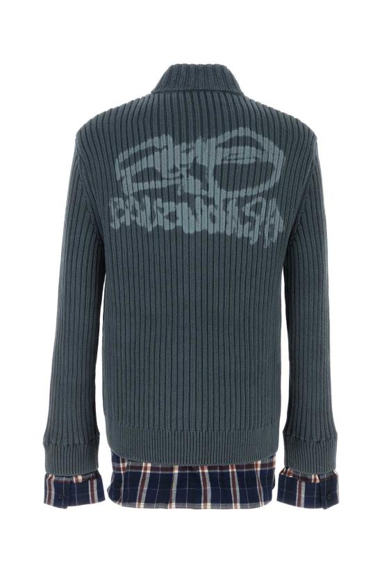 26SS 발렌시아가 니트웨어 857284T3429 8578 NAVYBROWN - BALENCIAGA