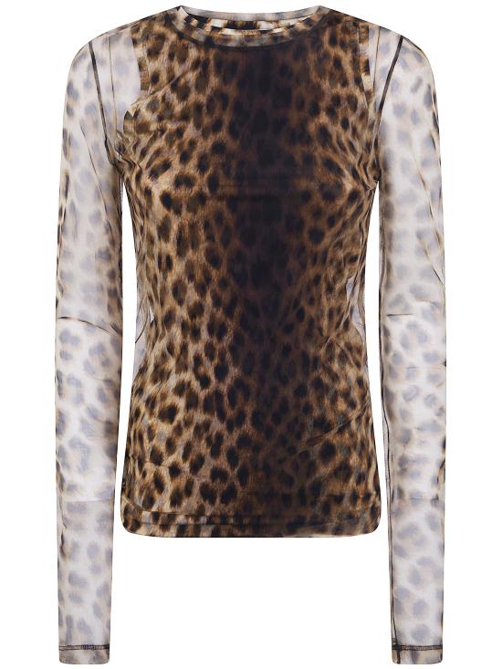 26SS 막스마라 스포츠막스 긴팔 티셔츠 2612941072600 001 LEOPARD - SPORTMAX