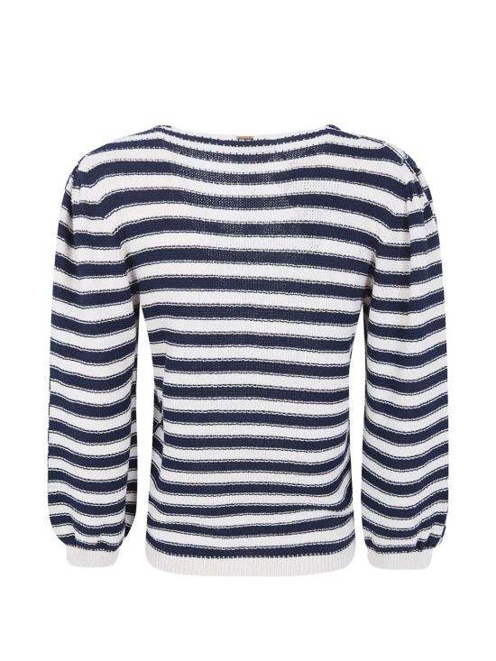 26SS 트윈셋 스웨터 261TP3220 13380 PARCHMENT NIGHT BLUE STRIPES - TWINSET