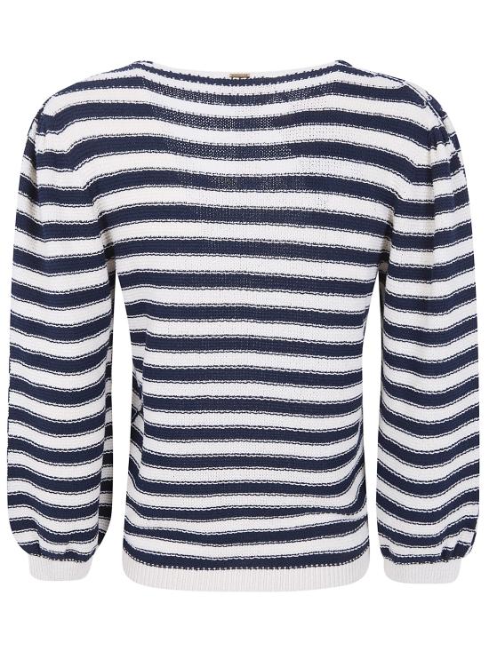 26SS 트윈셋 스웨터 261TP3220 13380 PARCHMENT NIGHT BLUE STRIPES - TWINSET