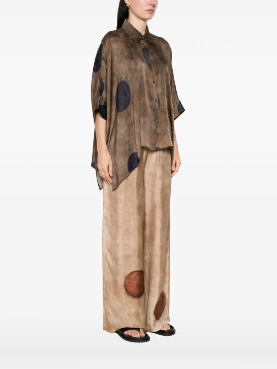 26SS 우마 왕 셔츠 UW1061 098 UW063 BROWN BLUE - UMA WANG