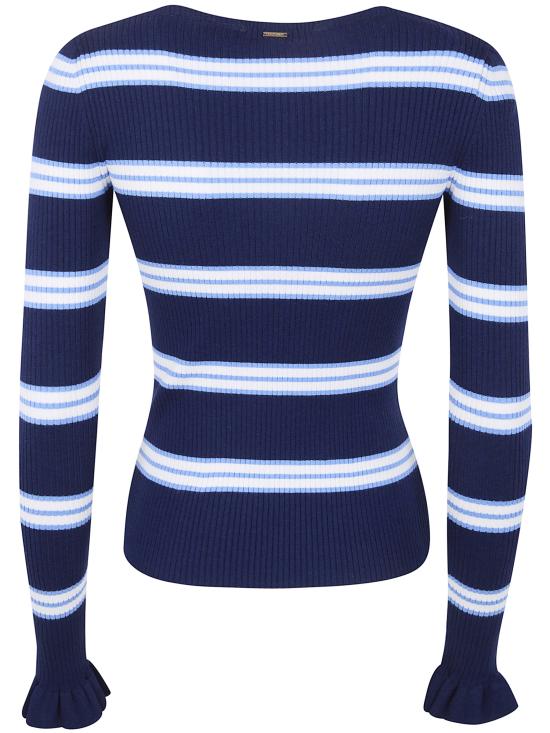 26SS 트윈셋 스웨터 261TP3241 13383 NIGHT BLUE BLUE JASMINE STRIPES - TWINSET