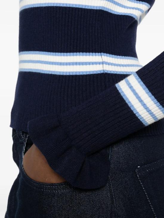 26SS 트윈셋 스웨터 261TP3241 13383 NIGHT BLUE BLUE JASMINE STRIPES - TWINSET