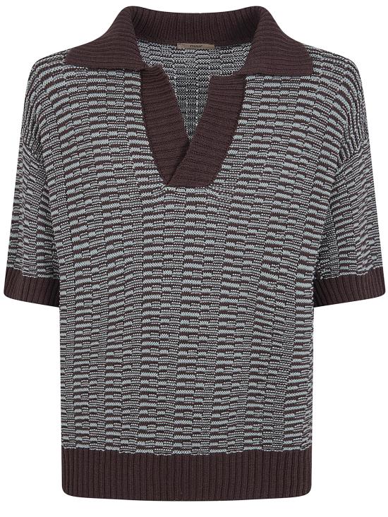 26SS 누어 폴로 티셔츠 261MYA35024 08 DARK BROWN