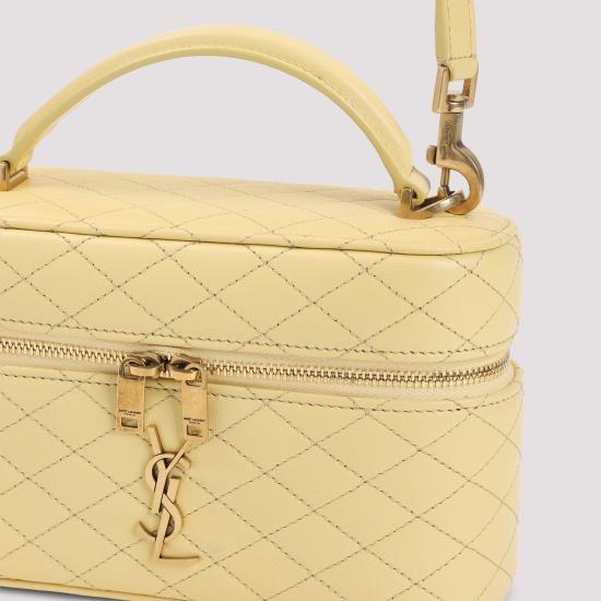 26SS 생로랑 램스킨 가비 베니티 백 766731 1EL07 7555 SOFT LEMON - SAINT LAURENT