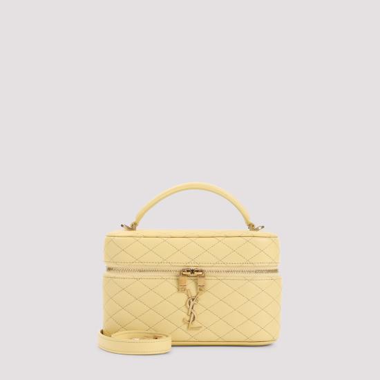 26SS 생로랑 램스킨 가비 베니티 백 766731 1EL07 7555 SOFT LEMON