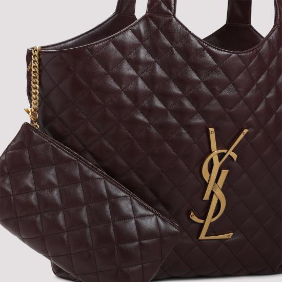 26SS 생로랑 이카 퀼티드 나파 백 698651 AAANG 6195 HOT WINE - SAINT LAURENT