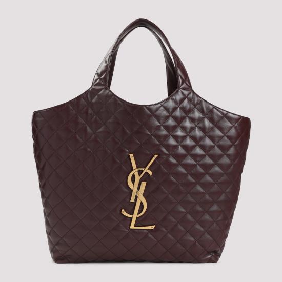 26SS 생로랑 이카 퀼티드 나파 백 698651 AAANG 6195 HOT WINE - SAINT LAURENT