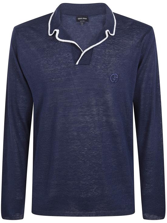 26SS 조르지오 아르마니 스웨터 GM003140 AF24710 FB010 LIGHT BLUE IVORY - GIORGIO ARMANI