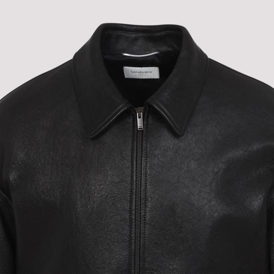 26SS 생로랑 버블 램스킨 쇼트 재킷 859948 YCNF2 1000 NOIR - SAINT LAURENT