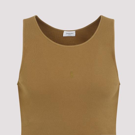 26SS 생로랑 민소매 티셔츠 818532 Y37EC 2590 MIEL FONCE - SAINT LAURENT