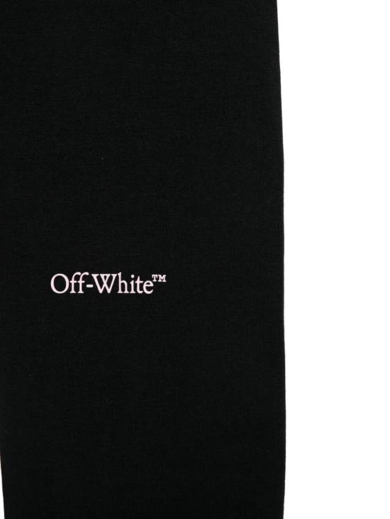 26SS [키즈] 오프화이트 레깅스 44GCD001S26J001 001 BLACK - OFF WHITE