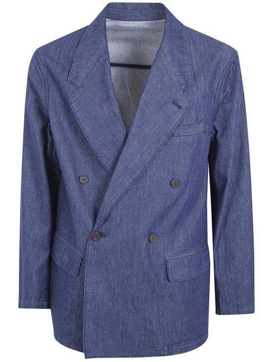 26SS 엠포리오 아르마니 수트 자켓 EM002568 AF25638 MB001 BLUE DENIM