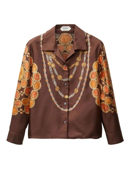 26SS 베르사체 셔츠 1024231 1A17952 5N940 CHOCOLATE AMBER