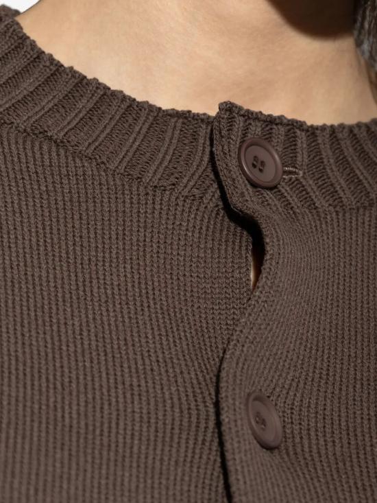 26SS 이세이 미야케 가디건 IM66KO753 45 DARK BROWN - ISSEY MIYAKE