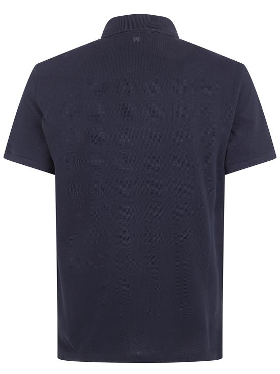 26SS 아미 스몰 하트 로고 폴로 티셔츠 HPL411 760 045 BLACK WHITE CREAM - AMI