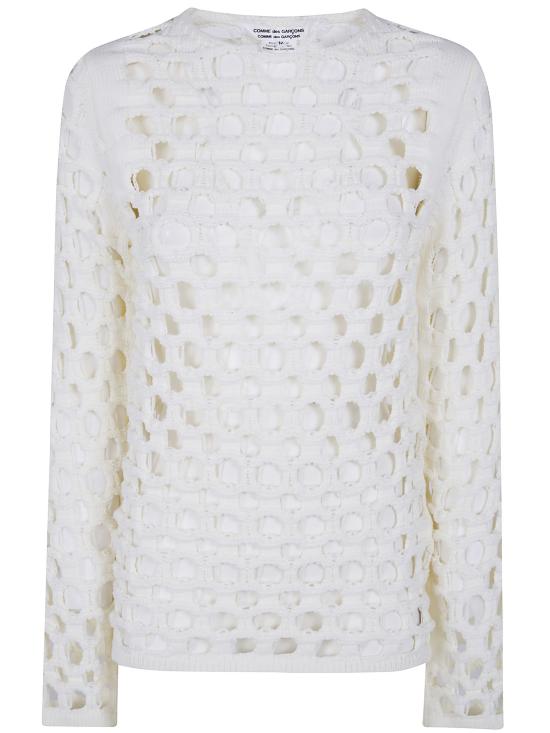 26SS 꼼데가르송 스웨터 RQ N513 OFF WHITE