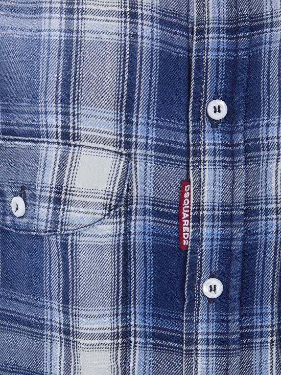 26SS 디스퀘어드2 셔츠 S75DL0950 D35442 001F BLUE NAVY WHITE - DSQUARED2