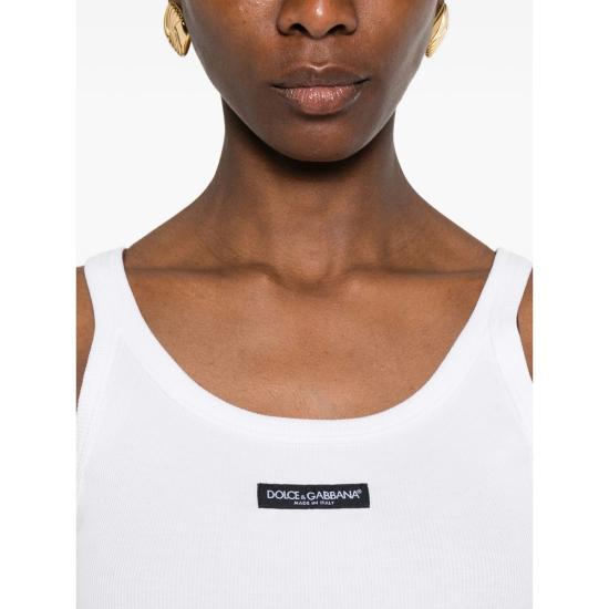 26SS 돌체앤가바나 민소매 티셔츠 F8W45T FU7AV W0800 WHITE - DOLCE & GABBANA