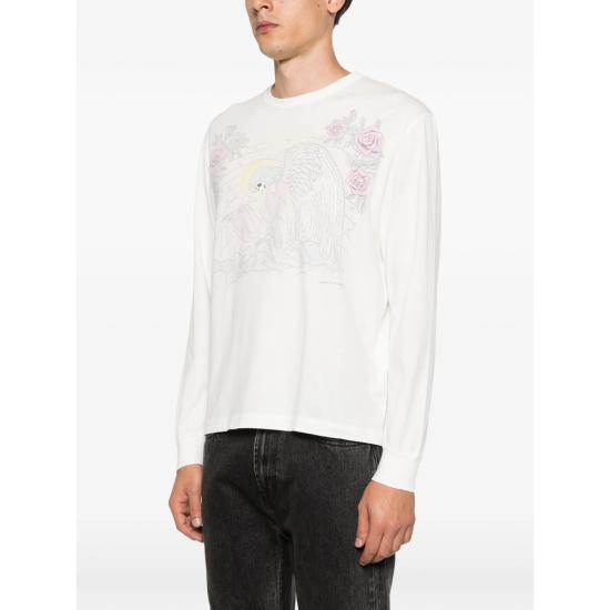 26SS 아워레가시 크루즈 롱슬리브 폴른 엔젤 프린트 M2266CFP FAREW WHITE - OUR LEGACY
