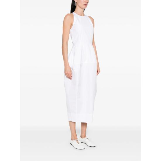 26SS 로에 미디 원피스 419 33 111 OPWHI WHITE - ROHE