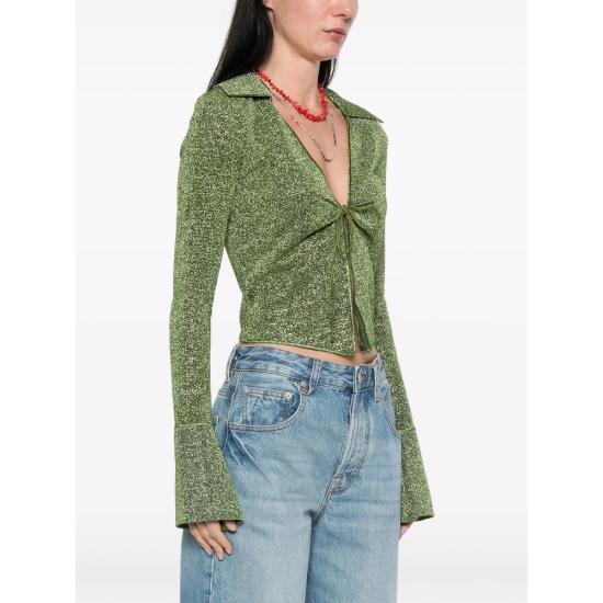 26SS 오세리 블라우스 LSHS261 LUREX GREEN - OSÉREE