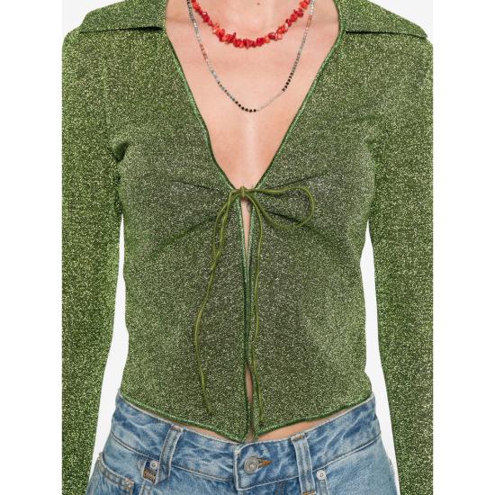 26SS 오세리 블라우스 LSHS261 LUREX GREEN - OSÉREE