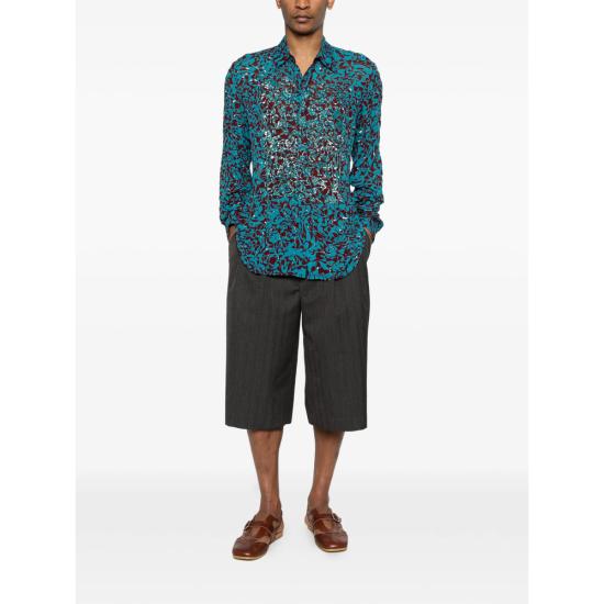 26SS 드리스 반 노튼 긴팔 셔츠 3006 020728 503 BLUE BROWN - DRIES VAN NOTEN