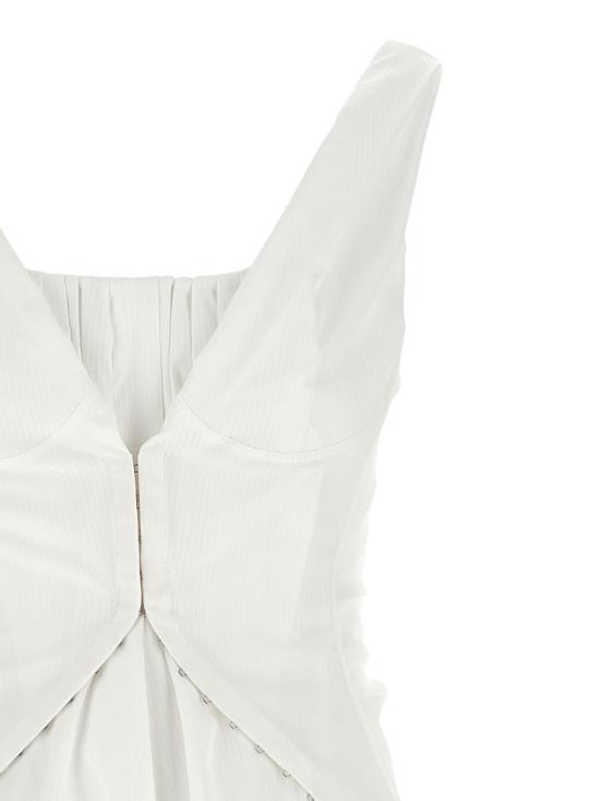 26SS 알렉산더 맥퀸 숏 원피스 868507QAACZ9000 White - ALEXANDER MCQUEEN