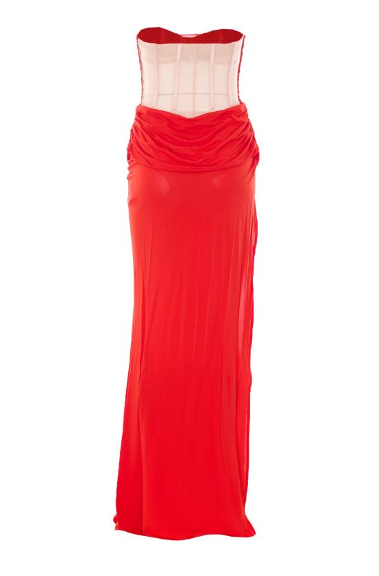 26SS 엘리자베타프랜치 미디 원피스 ABR3562E2 FG2 Red - ELISABETTA FRANCHI