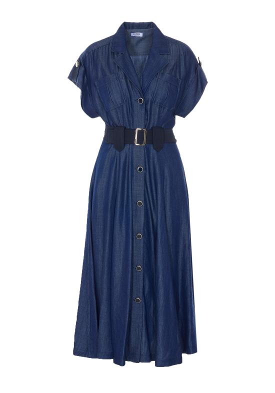 26SS 리우조 미디 원피스 UA6315D0335 77000 Blue