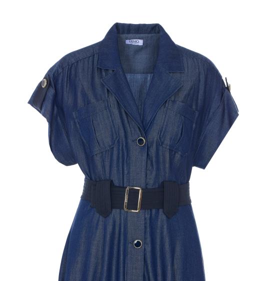 26SS 리우조 미디 원피스 UA6315D0335 77000 Blue - LIU JO