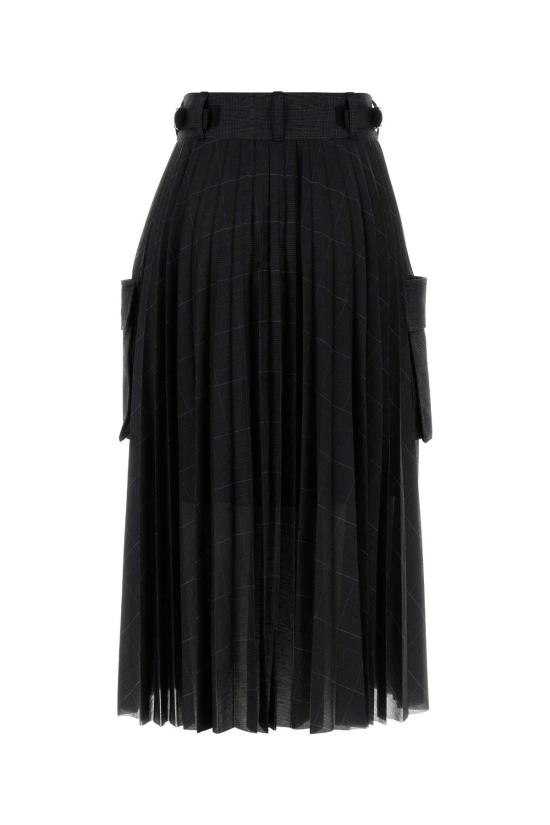 25FW 사카이 미디 스커트 2508038 301 Checked - SACAI