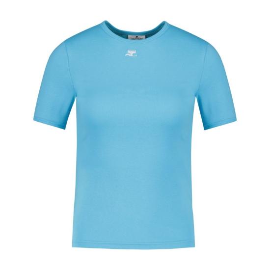 26SS 쿠레쥬 반팔 티셔츠 125JTS017JS0203 7027 blue