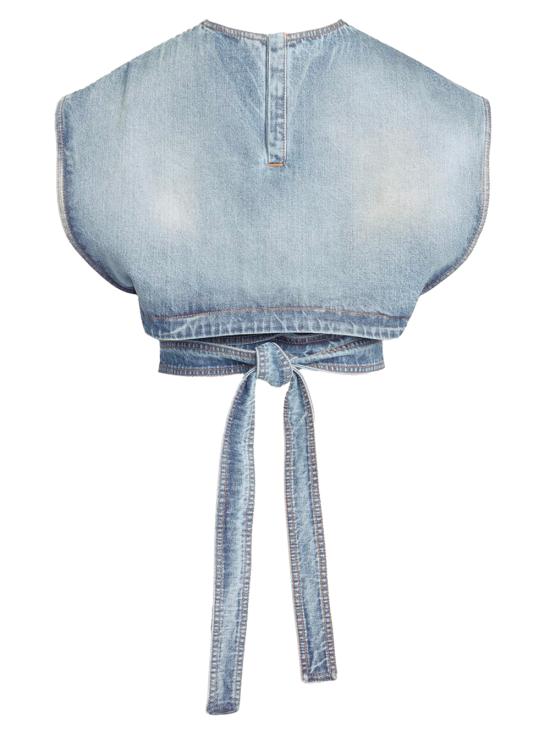 26SS 알라이아 민소매 티셔츠 AA9H1482D026C A56 FADED BLUE - ALAIA