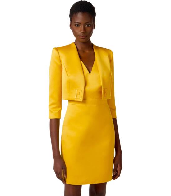 26SS 엘리자베타프랜치 숏 원피스 TB00161E2 EV4 40 Yellow - ELISABETTA FRANCHI
