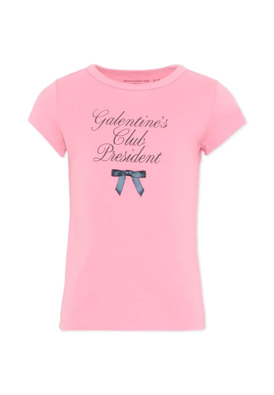 26SS [키즈] Abercrombie & fitch 티셔츠 43AN35 AMR PINK